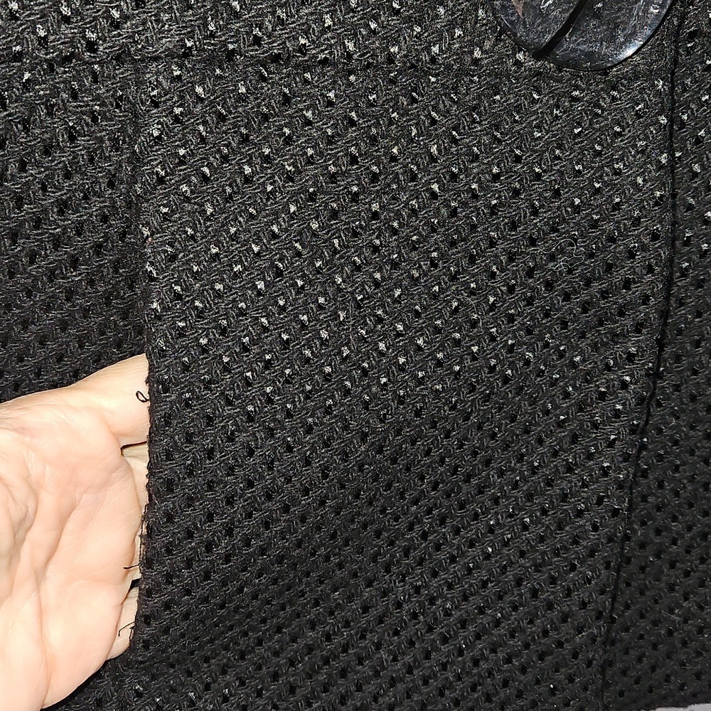 Tibi New York Black Textured Wool Blend Jacket Blazer Coat Size 4 - Picture 7 of 11
